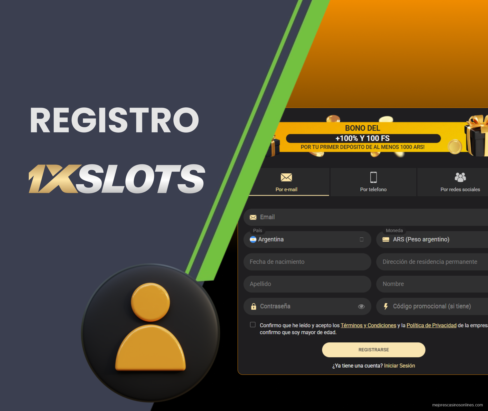 Guía rápida para abrir una cuenta en 1xSlots desde Argentina